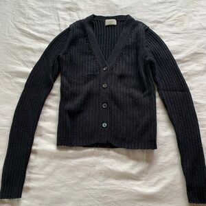 Aritzia Black Cropped Cardigan